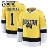Dresovi Boston Bruins Fanatics NHL Stadium Series Premium Jeremy Swayman 2025-26 Gold - Dječji