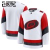 Dresovi Carolina Hurricanes Fanatics Premium Custom 2025-26 Gostujući Bijela - Dječji Dresovi Carolina Hurricanes Fanatics Premium Custom 2025-26 Gostujući Bijela - Dječji