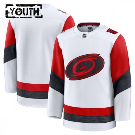 Dresovi Carolina Hurricanes Fanatics Premium Custom 2025-26 Gostujući Bijela - Dječji Dresovi Carolina Hurricanes Fanatics Premium Custom 2025-26 Gostujući Bijela - Dječji