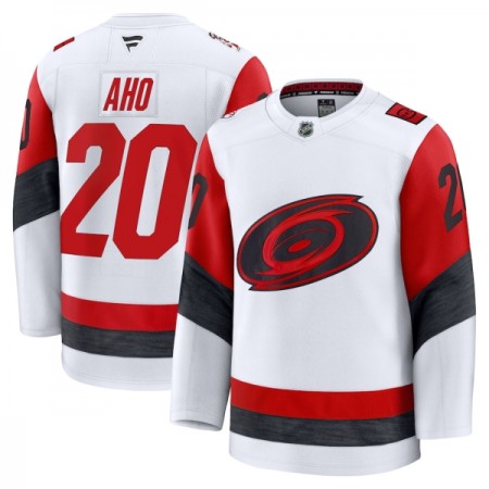 Dresovi Carolina Hurricanes Fanatics Premium Sebastian Aho 2025-26 Gostujući Bijela - Muške