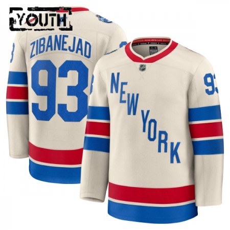 Dresovi New York Rangers Fanatics Premium Mika Zibanejad 2025-26 Winter Classic Bijela - Dječji