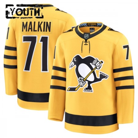 Dresovi Pittsburgh Penguins Fanatics Premium Evgeni Malkin 2025-26 Treći Gold - Dječji