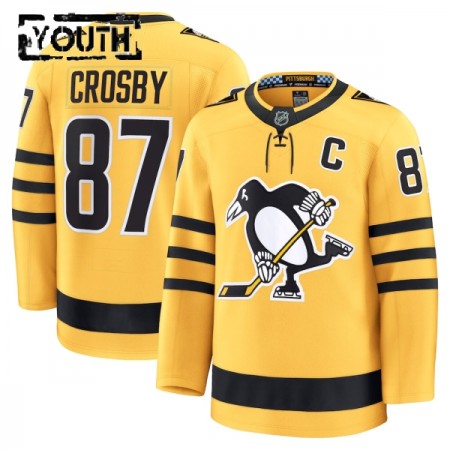 Dresovi Pittsburgh Penguins Fanatics Premium Sidney Crosby 2025-26 Treći Gold - Dječji