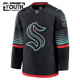Dresovi Seattle Kraken Fanatics Premium Philipp Grubauer 2025-26 Treći Crno - Dječji