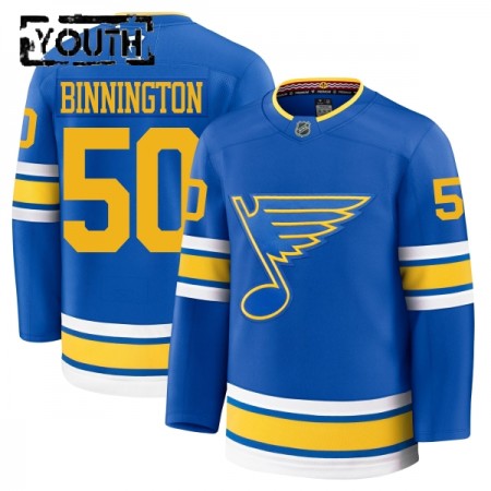 Dresovi St. Louis Blues Fanatics Premium Binnington Jordan 2025-26 Domaći Plava - Dječji