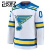 Dresovi St. Louis Blues Fanatics Premium Custom 2025-26 Gostujući Bijela - Dječji