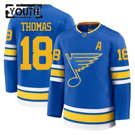 Dresovi St. Louis Blues Fanatics Premium Robert Thomas 2025-26 Domaći Plava - Dječji Dresovi St. Louis Blues Fanatics Premium Robert Thomas 2025-26 Domaći Plava - Dječji