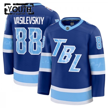 Dresovi Tampa Bay Lightning Fanatics NHL Stadium Series Premium Andrei Vasilevskiy 2025-26 Plava - Dječji