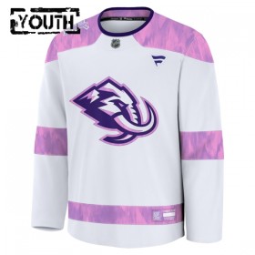 Dresovi Utah Hockey Club Fanatics Hockey Fights Cancer Practice Custom Bijela - Dječji