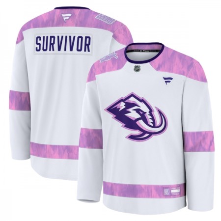 Dresovi Utah Hockey Club Fanatics Hockey Fights Cancer Practice Custom Bijela - Muške