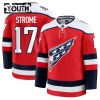 Dresovi Washington Capitals Fanatics Premium Dylan Strome 2025-26 Treći Crvena - Dječji Dresovi Washington Capitals Fanatics Premium Dylan Strome 2025-26 Treći Crvena - Dječji